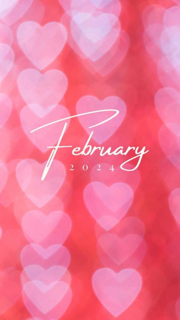 February Hearts Aesthetic2024 Wallpaper