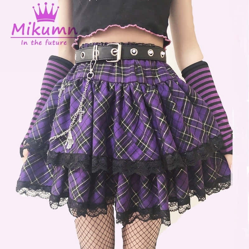 Feel Beautiful And Confident With A Stylish Purple Skirt Wallpaper