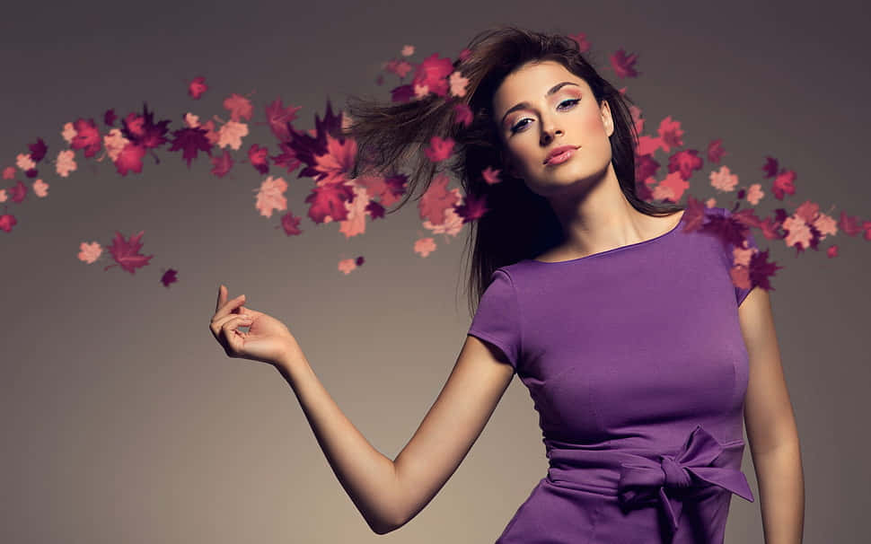 Feel Glamorous In This Purple Dress. Wallpaper