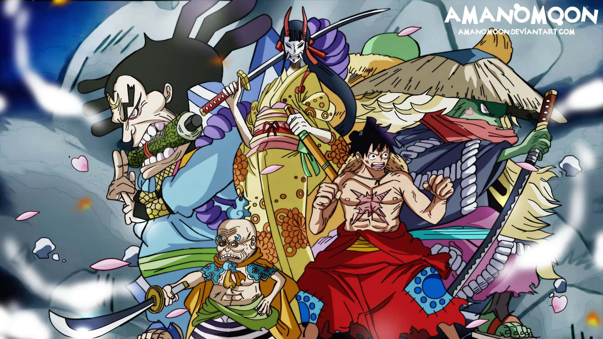 Feel Straw Hat Pirates' Adventure In Wano Country Wallpaper