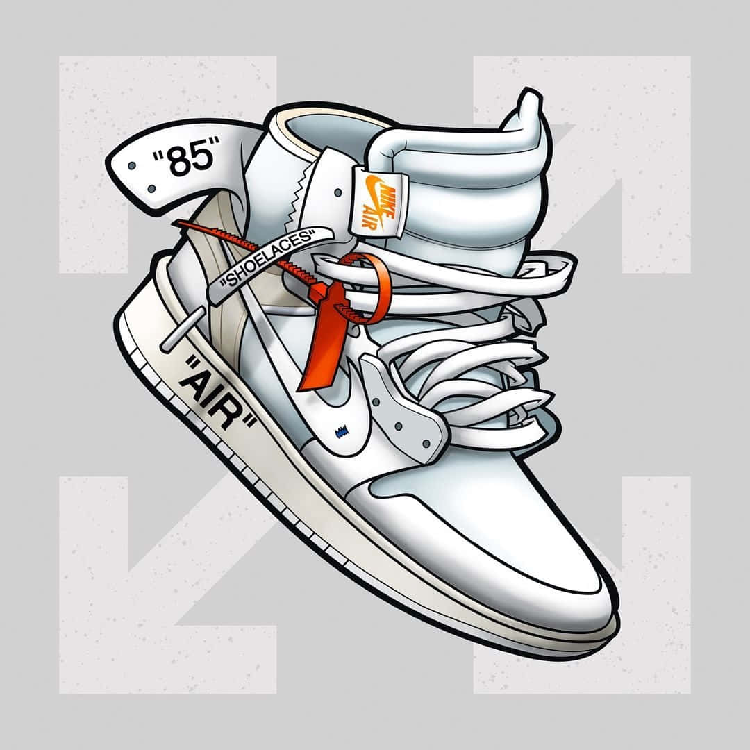 Feel Stylishly Elevated Wearing The Off White Jordan 1 Wallpaper