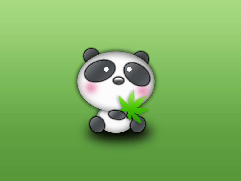 Feel The Cute Green Kawaii Vibes! Wallpaper