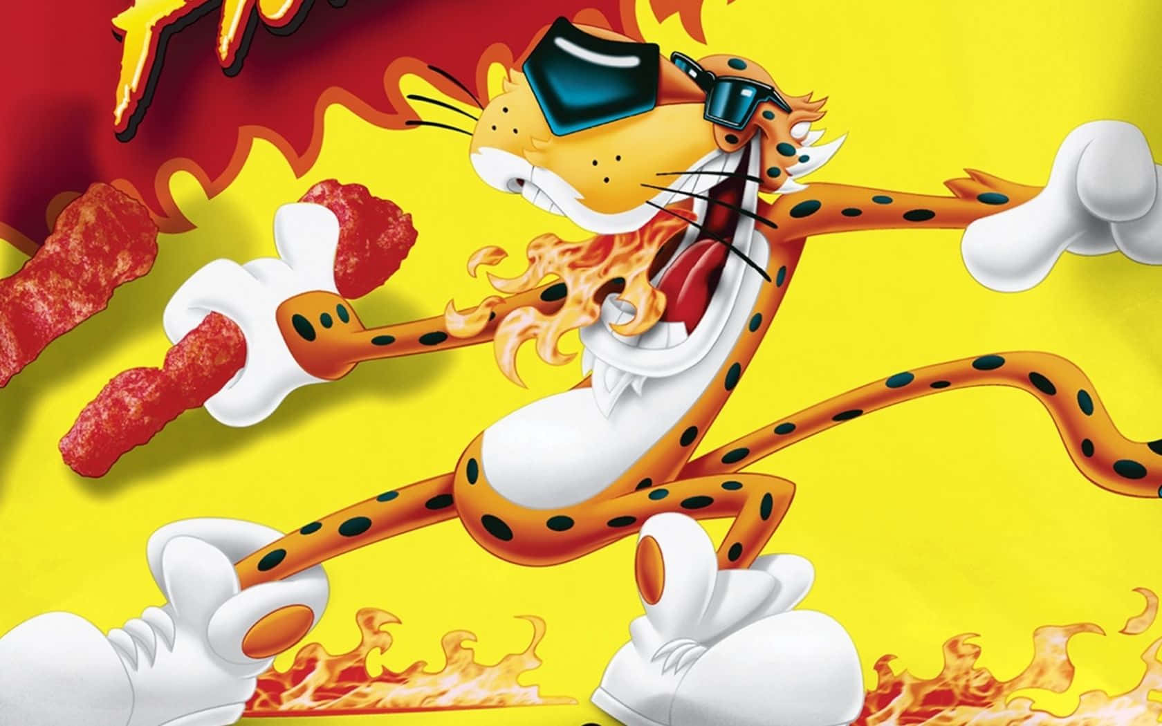 Feel The Fiery Crunch Of Hot Cheetos! Wallpaper