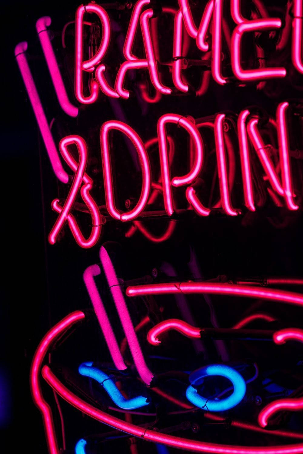 Feel The Neon Vibes - Pink Neon Aesthetic Wallpaper