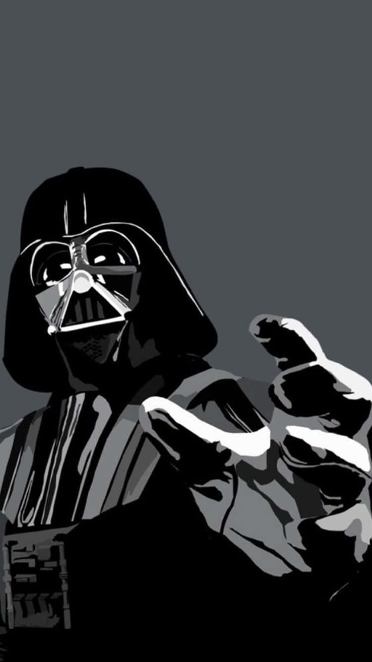 “feel The Power Of The Dark Side With A Darth Vader Iphone” Wallpaper