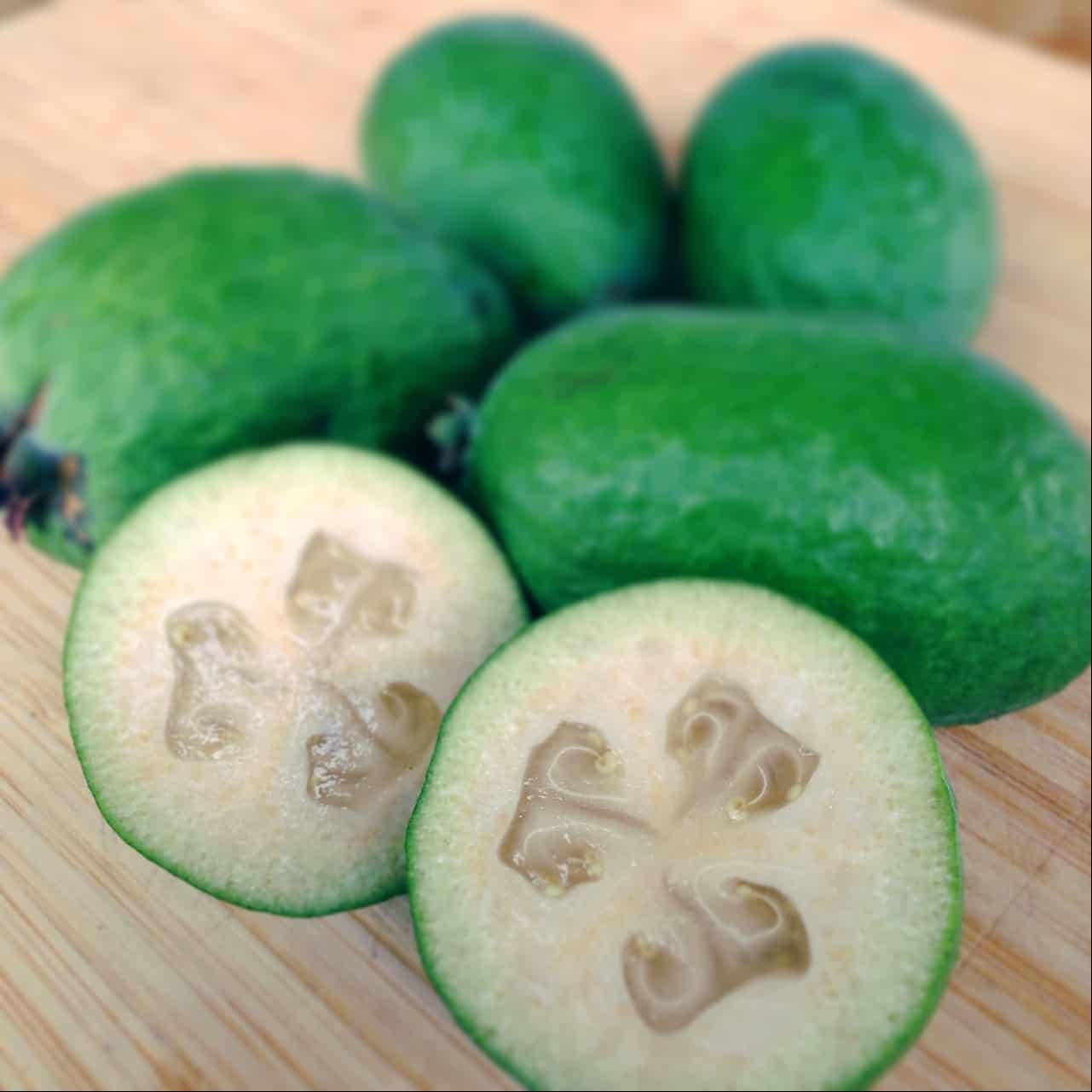 Feijoas In A Wooden Table Wallpaper