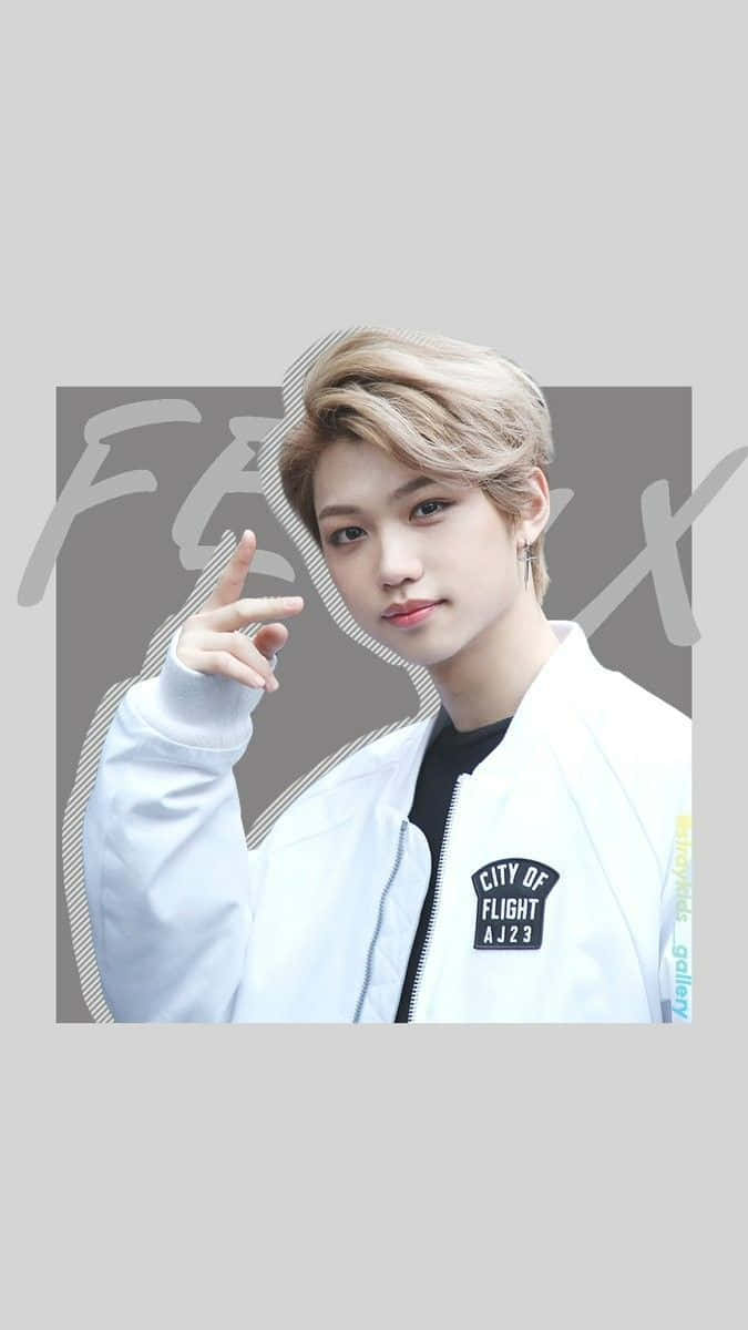 Felix Stray Kids Brightens The Day With His Smile And Carefree Attitude Wallpaper