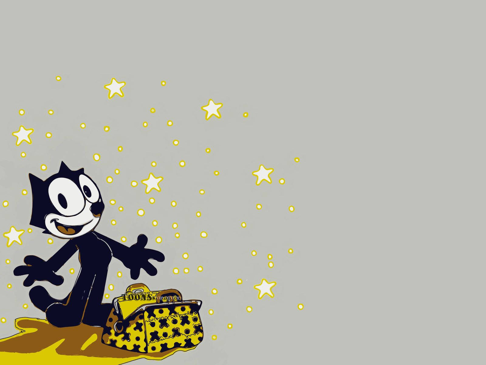 Felix The Cat Magic Bag Grey Wallpaper