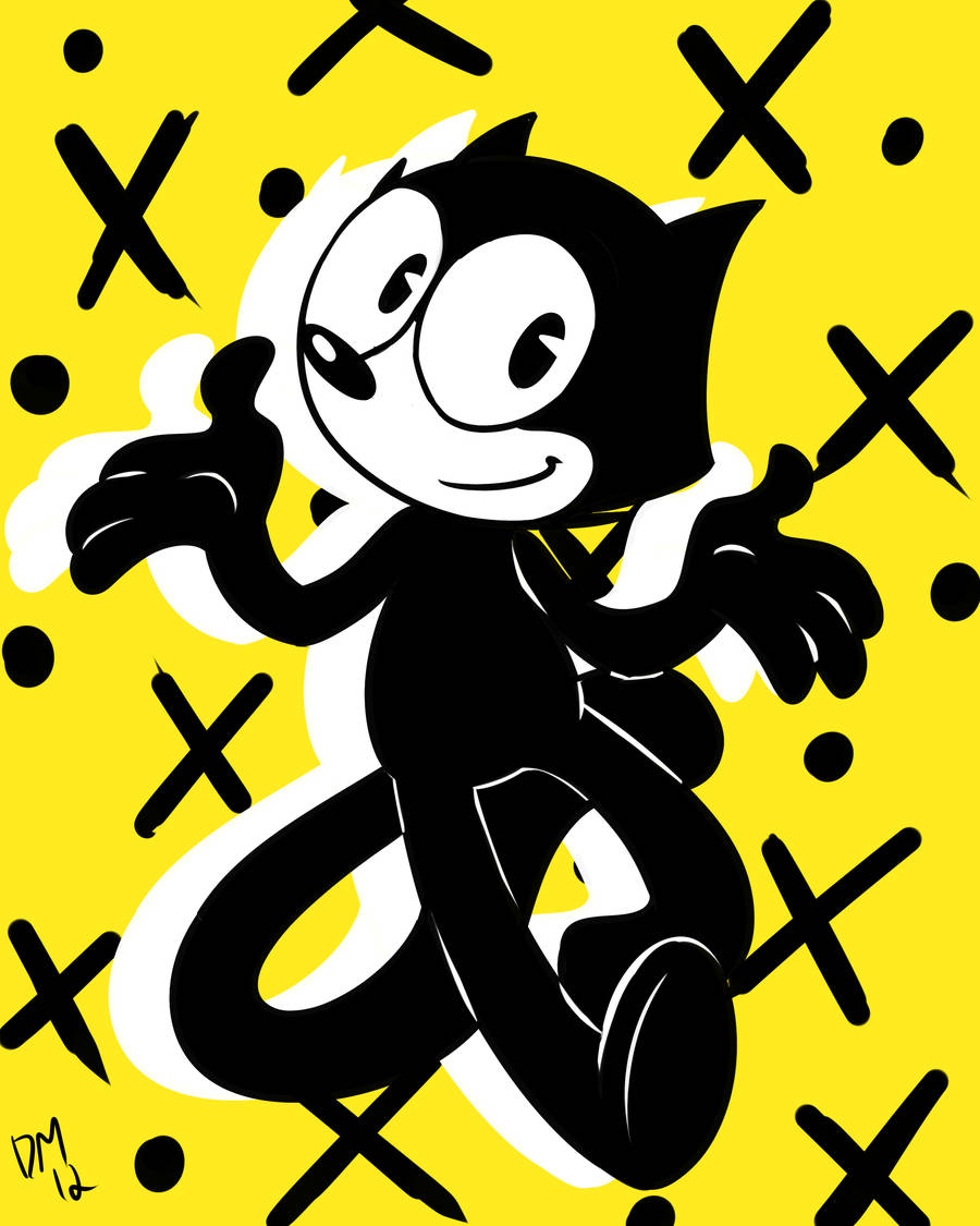 Felix The Cat Yellow Fanart Wallpaper