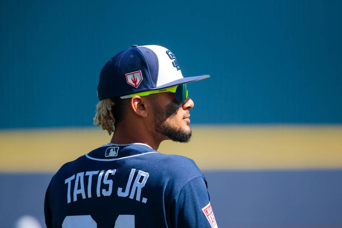 Fernando Tatis Jr In Blue Wallpaper