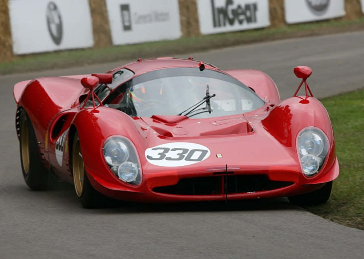 Ferrari 330 P Vintage Sports Car Model Wallpaper