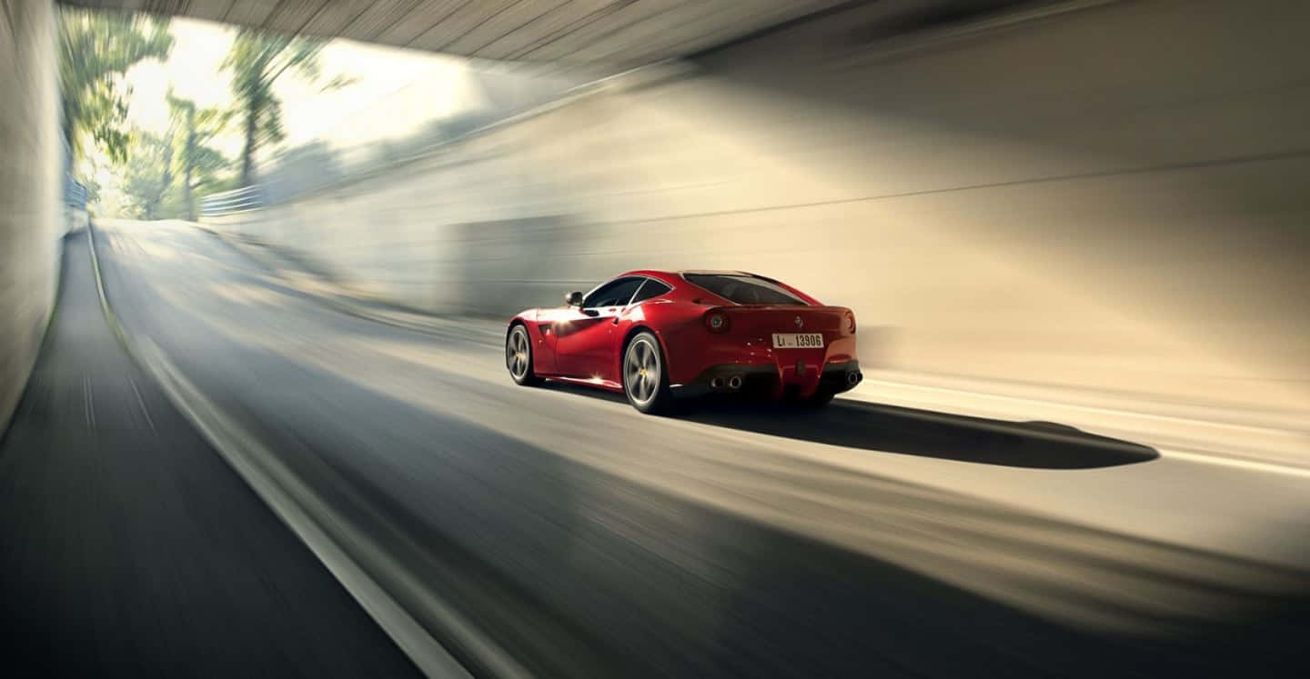 Ferrari F12 Berlinetta On A Beautiful Countryside Road Wallpaper