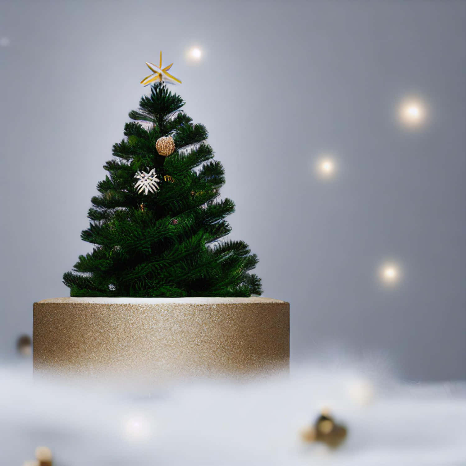 Festive 3d Christmas Scene Wallpaper