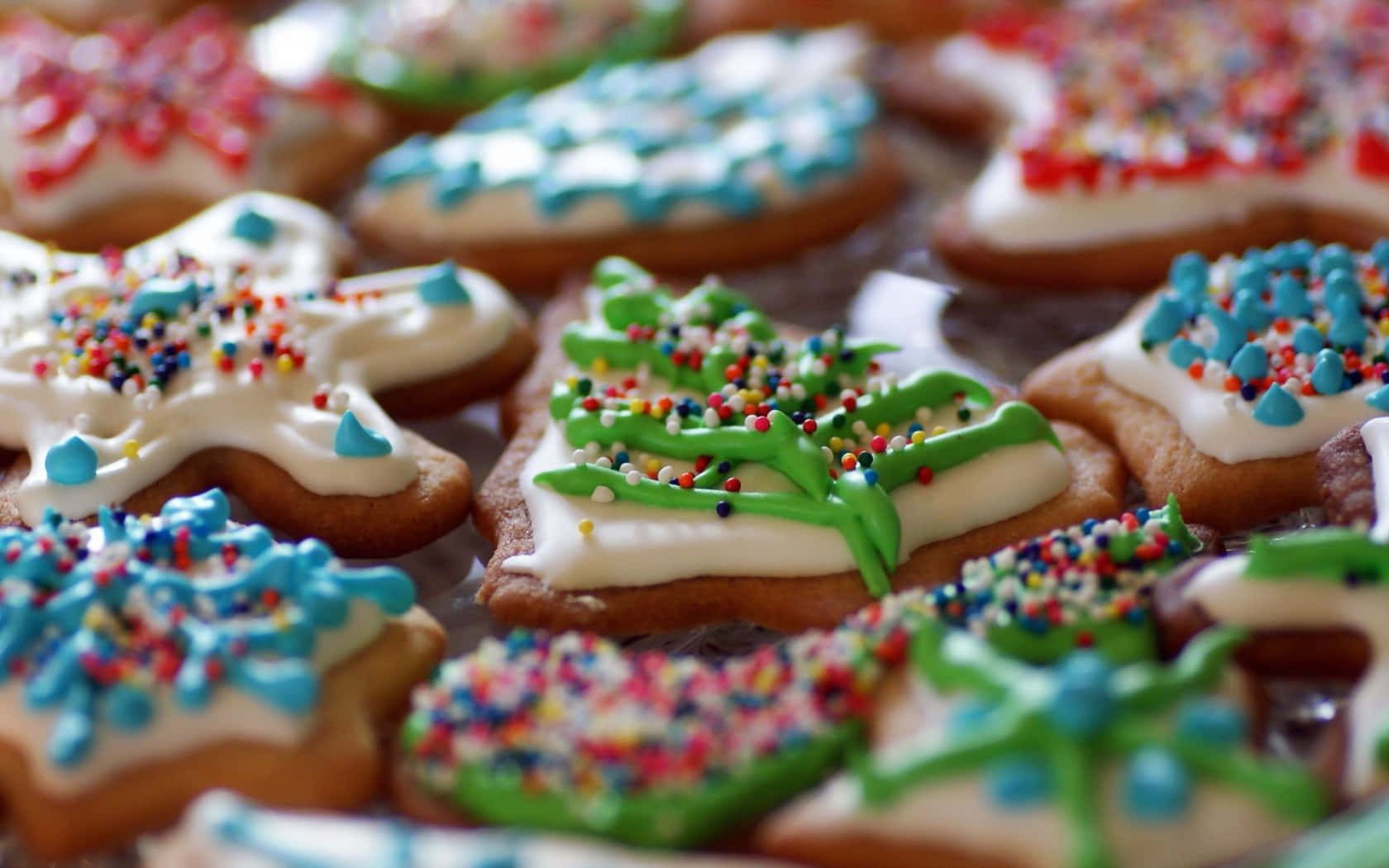 Festive Christmas Cookies Assortment Wallpaper