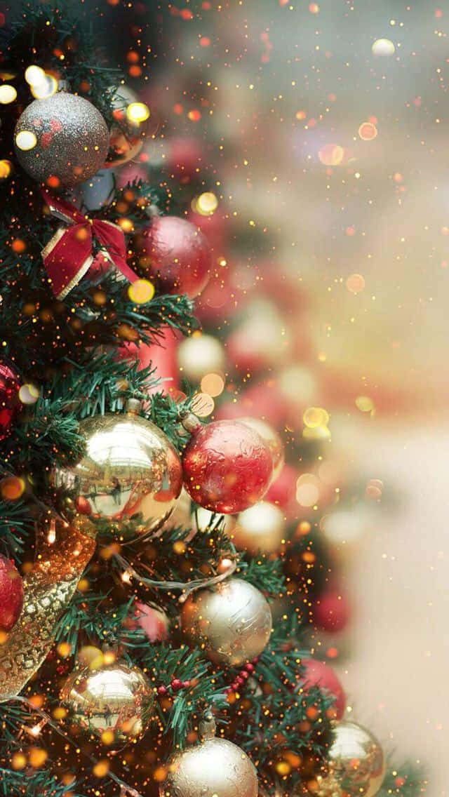 Festive Christmas Tree Decoration Wallpaper