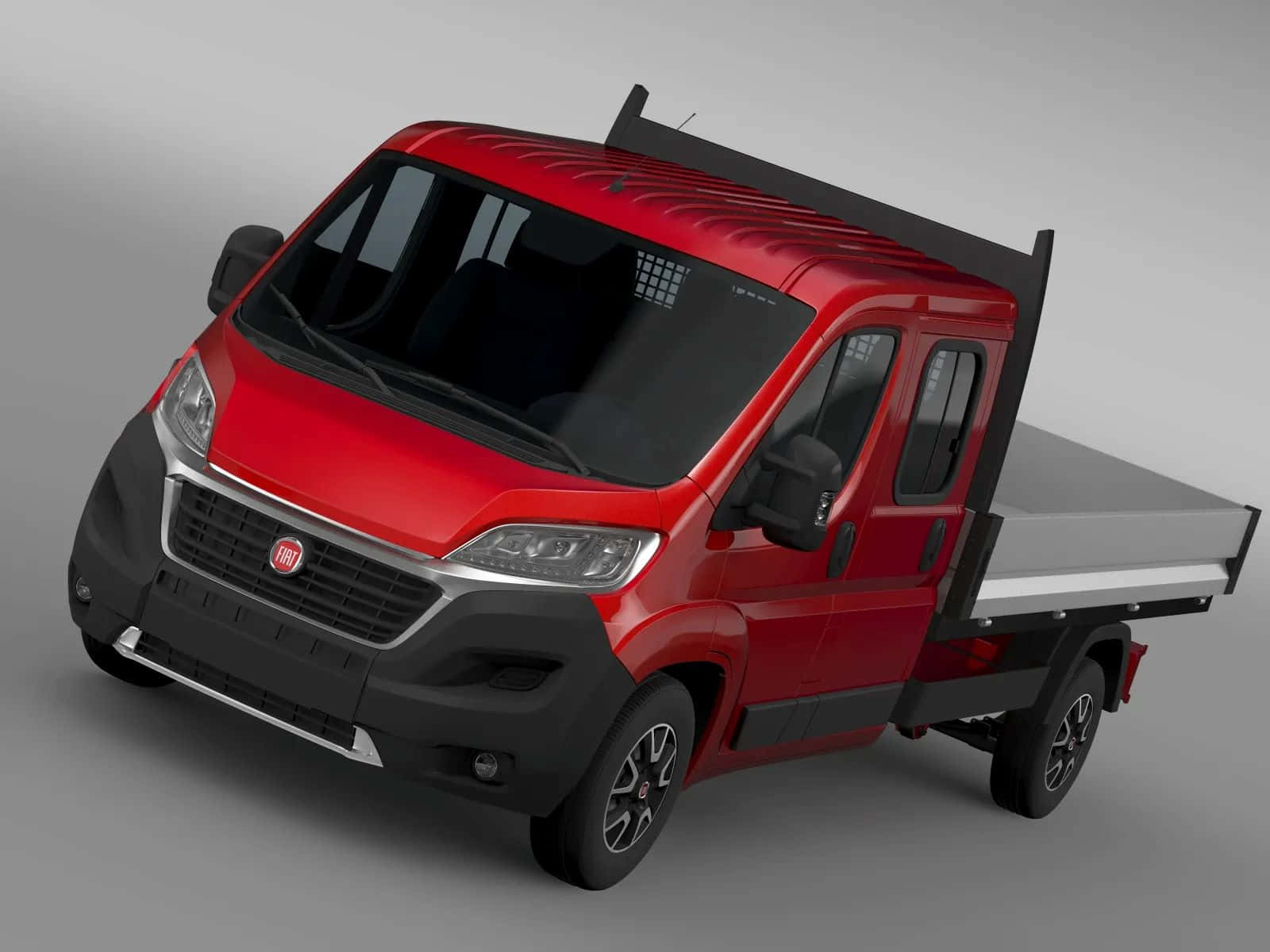 Fiat Ducato Flatbed Truck Red Wallpaper