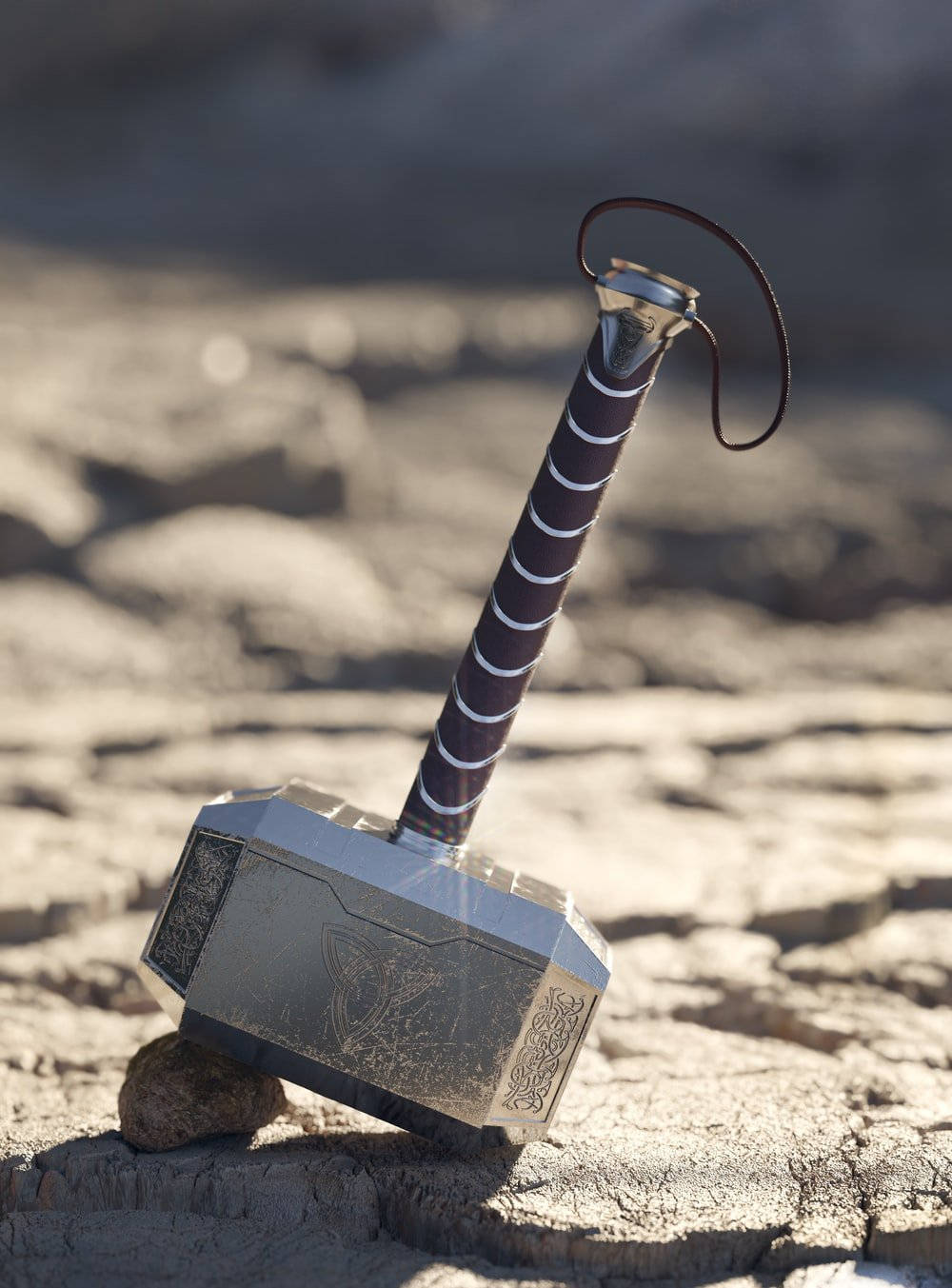 Fictional Thor Hammer Actual Photo Wallpaper