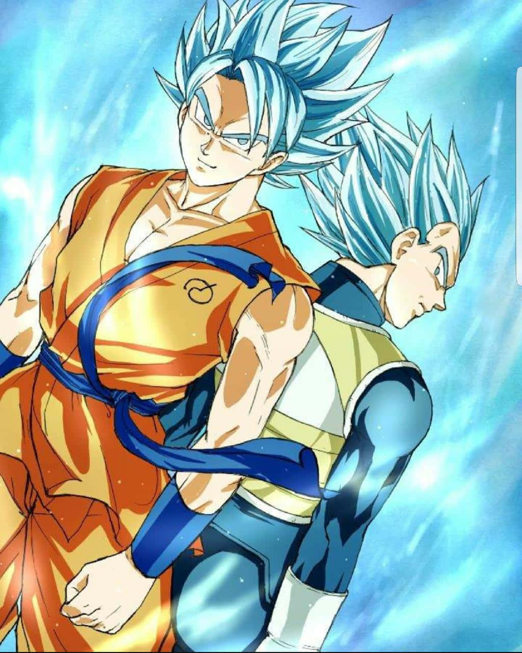 Fierce Battle Between Saiyan Warriors Vegeta And Goku Wallpaper