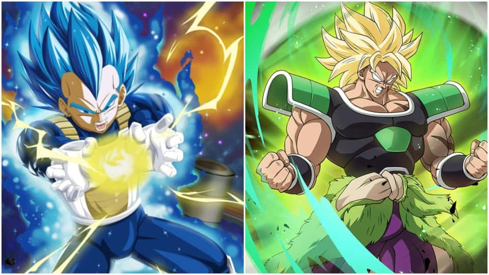 Fierce Battle Between Vegeta And Broly Wallpaper