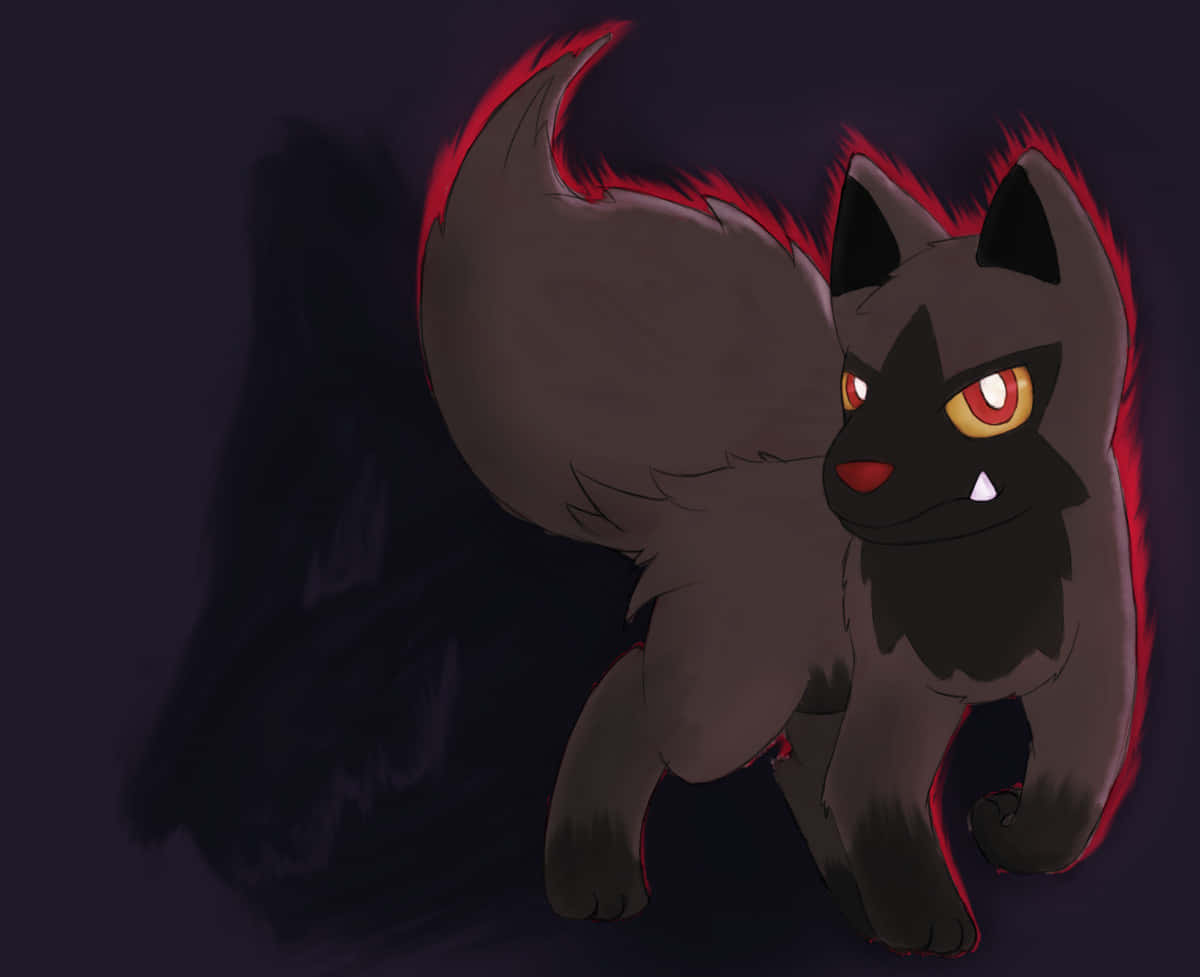 Fierce Poochyena Artwork Wallpaper