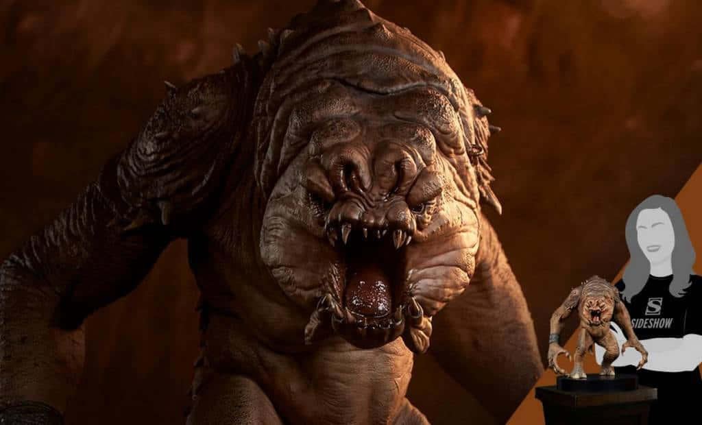 Fierce Rancor Monster In Action Wallpaper