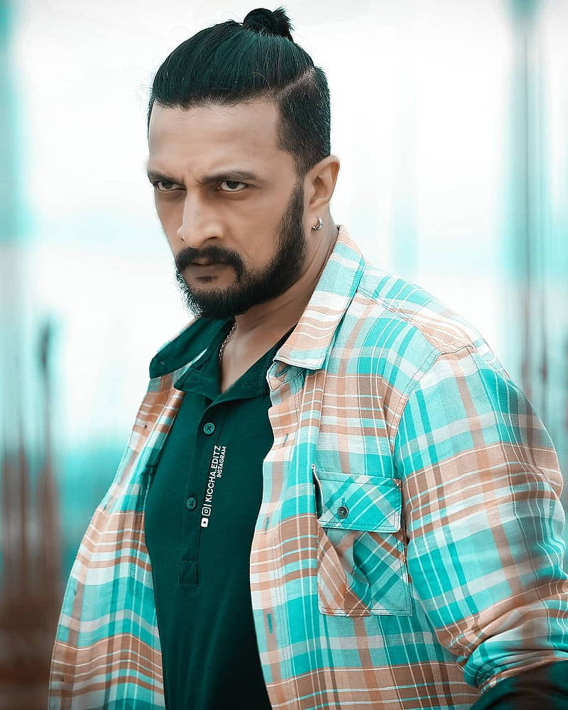 Fierce Sudeep In Checkered Polo Wallpaper