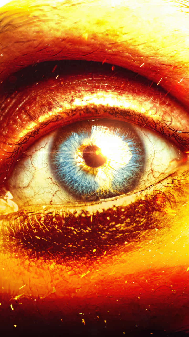 Fiery Eye Closeup Wallpaper