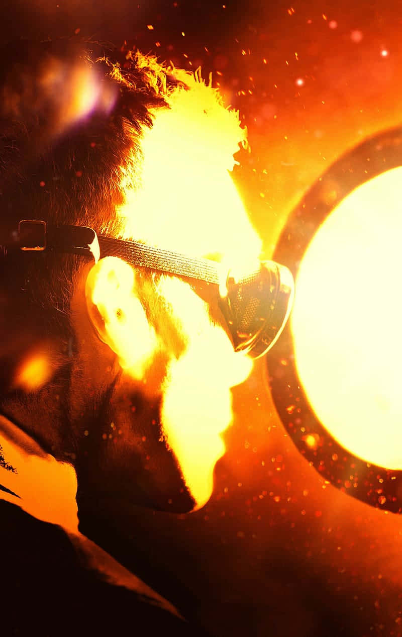 Fiery Profile Goggles Wallpaper