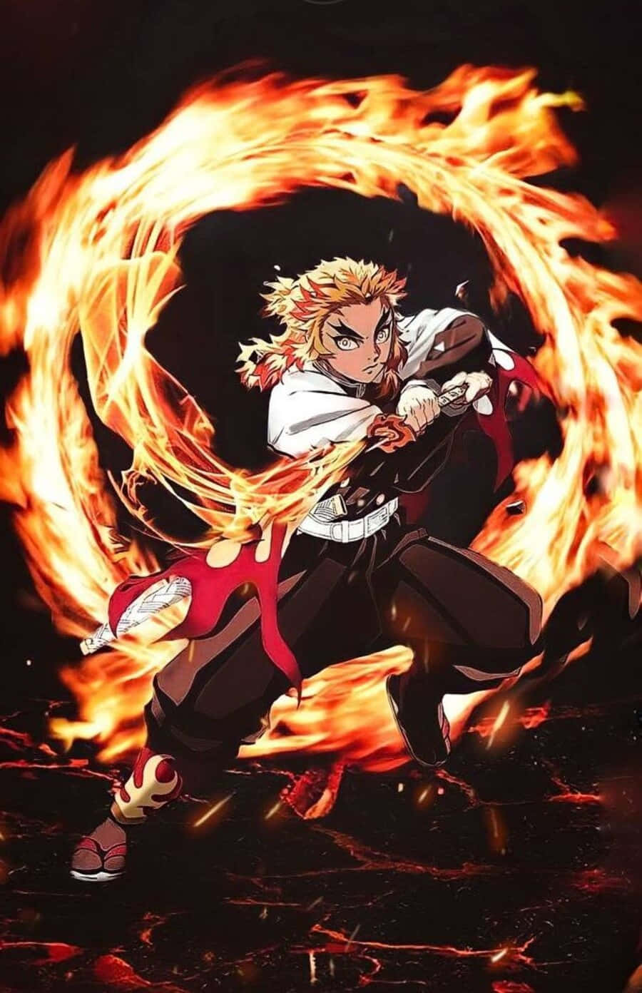 Fiery Rengoku Aesthetic Wallpaper Wallpaper