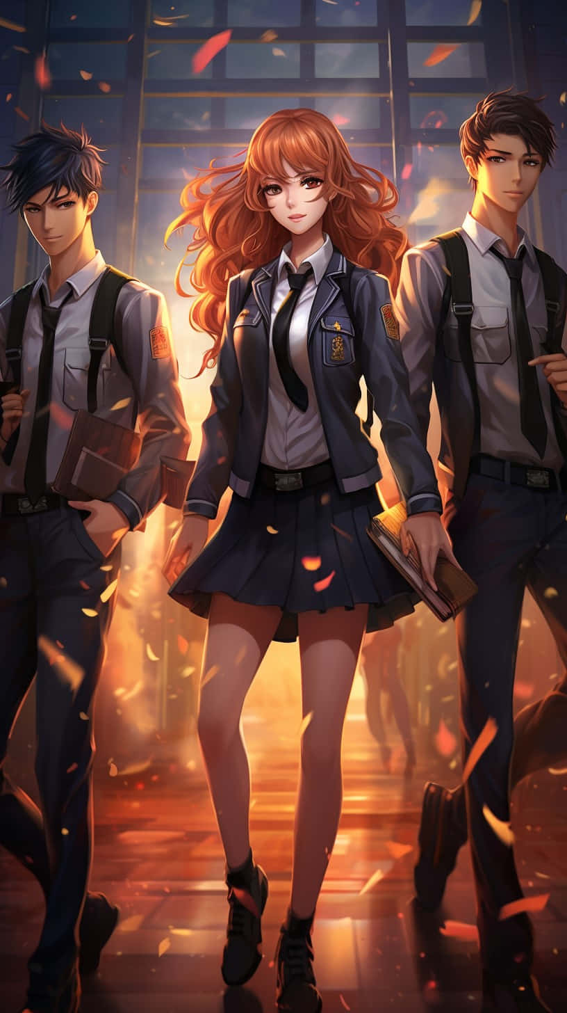 Fiery School Walk Wallpaper