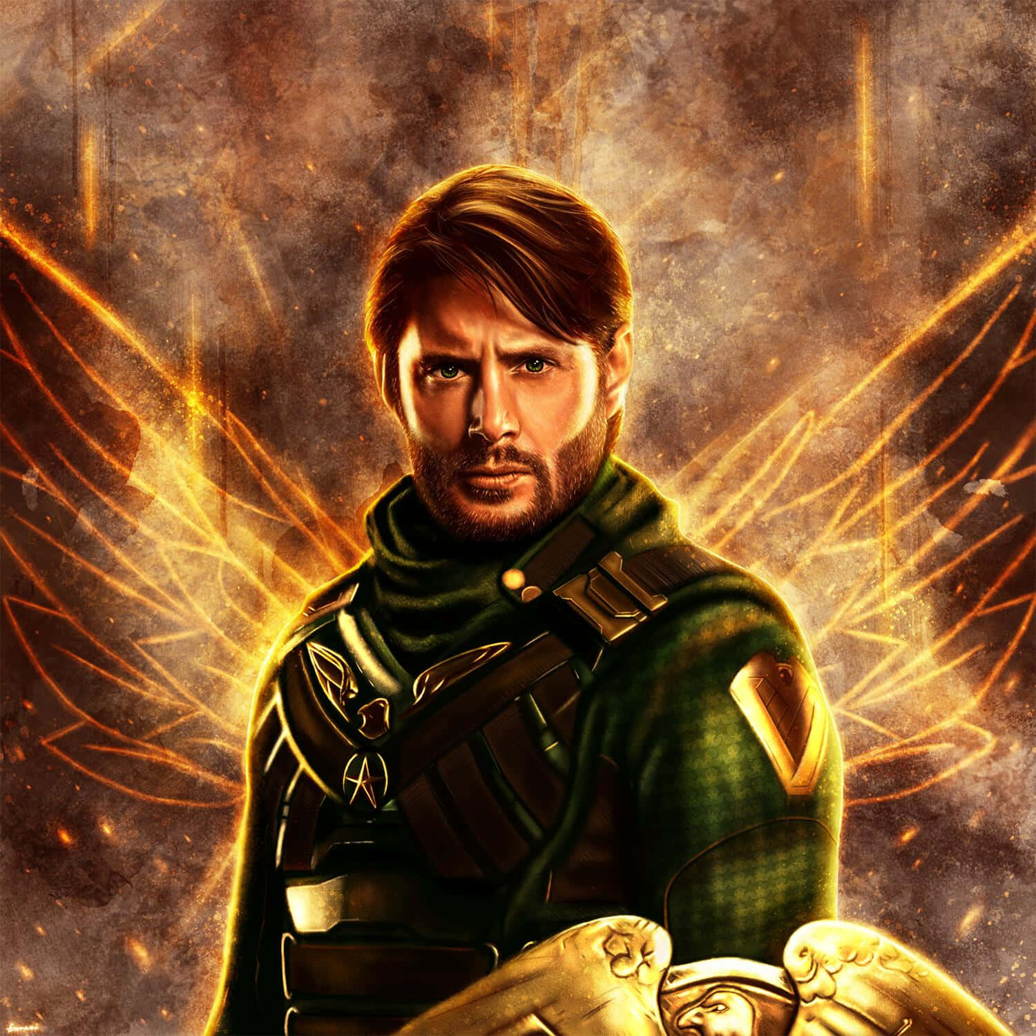 Fiery_ Soldier_ Boy_ Portrait Wallpaper