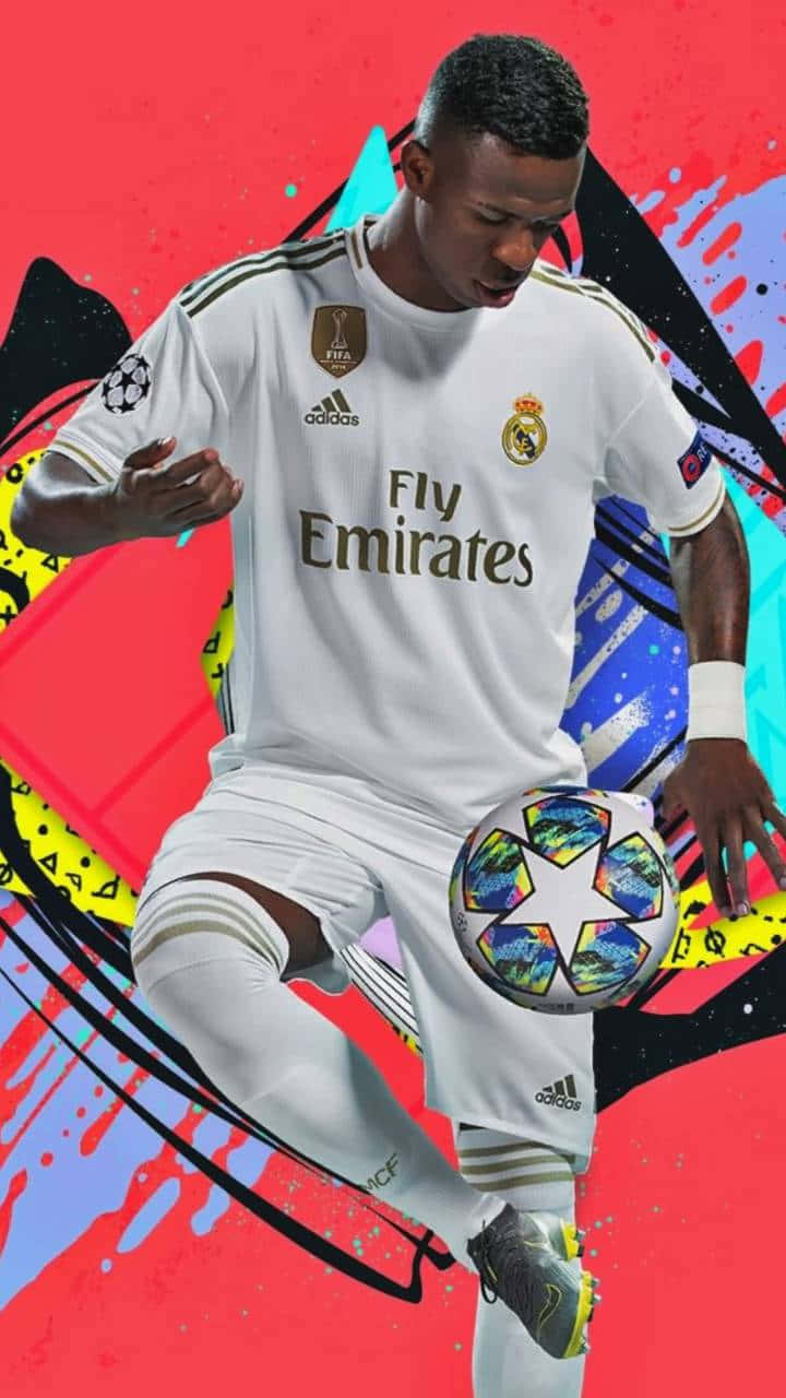 Fifa 22 Action-packed Gameplay On Field Wallpaper