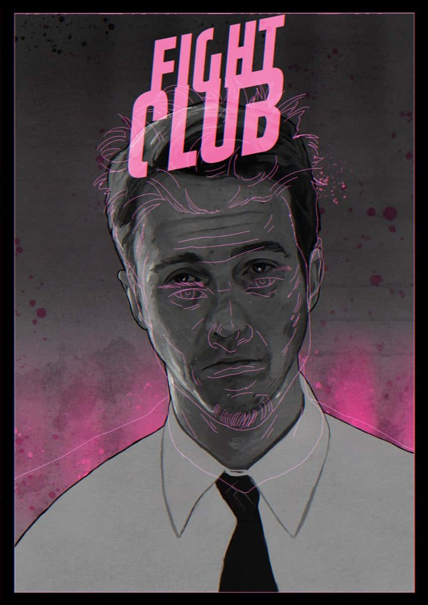 Fight Club Illustrated Portrait Wallpaper