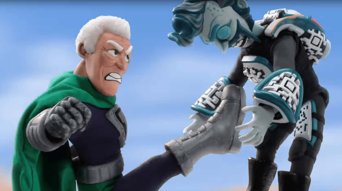 Fighting Scene In Supermansion Wallpaper