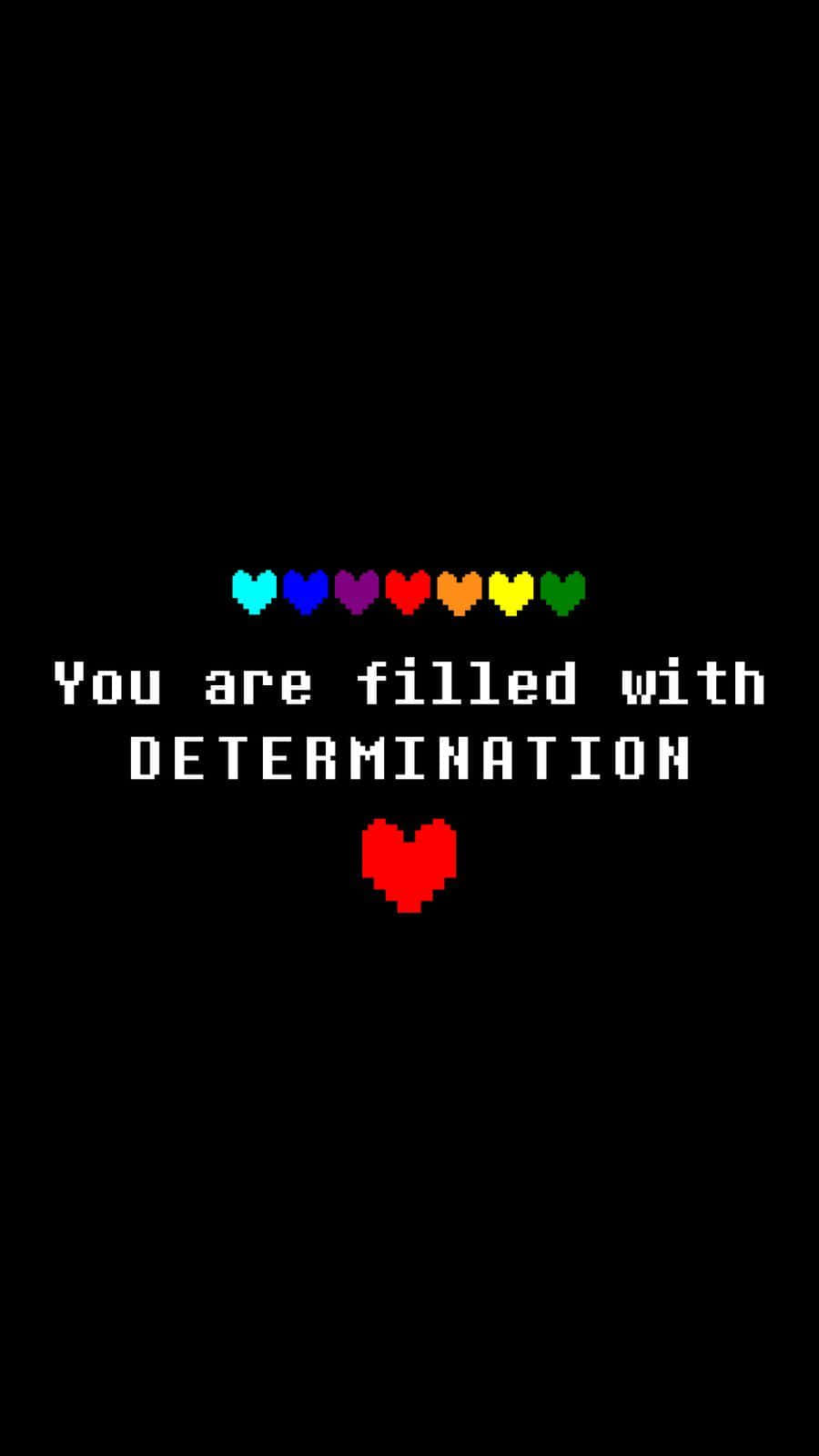 Filled With Determination Pixel Art Wallpaper