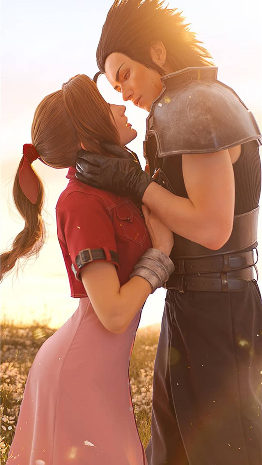 Final Fantasy Iphone Zack And Aerith Wallpaper