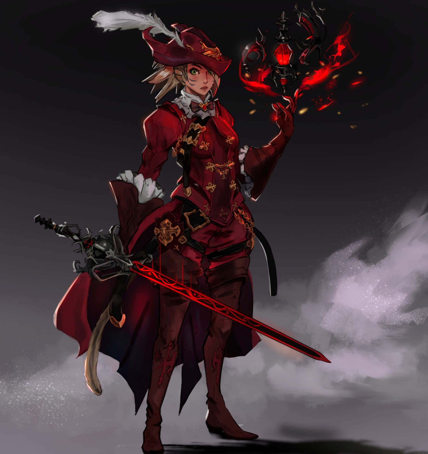 Final Fantasy Red Mage Artwork Wallpaper