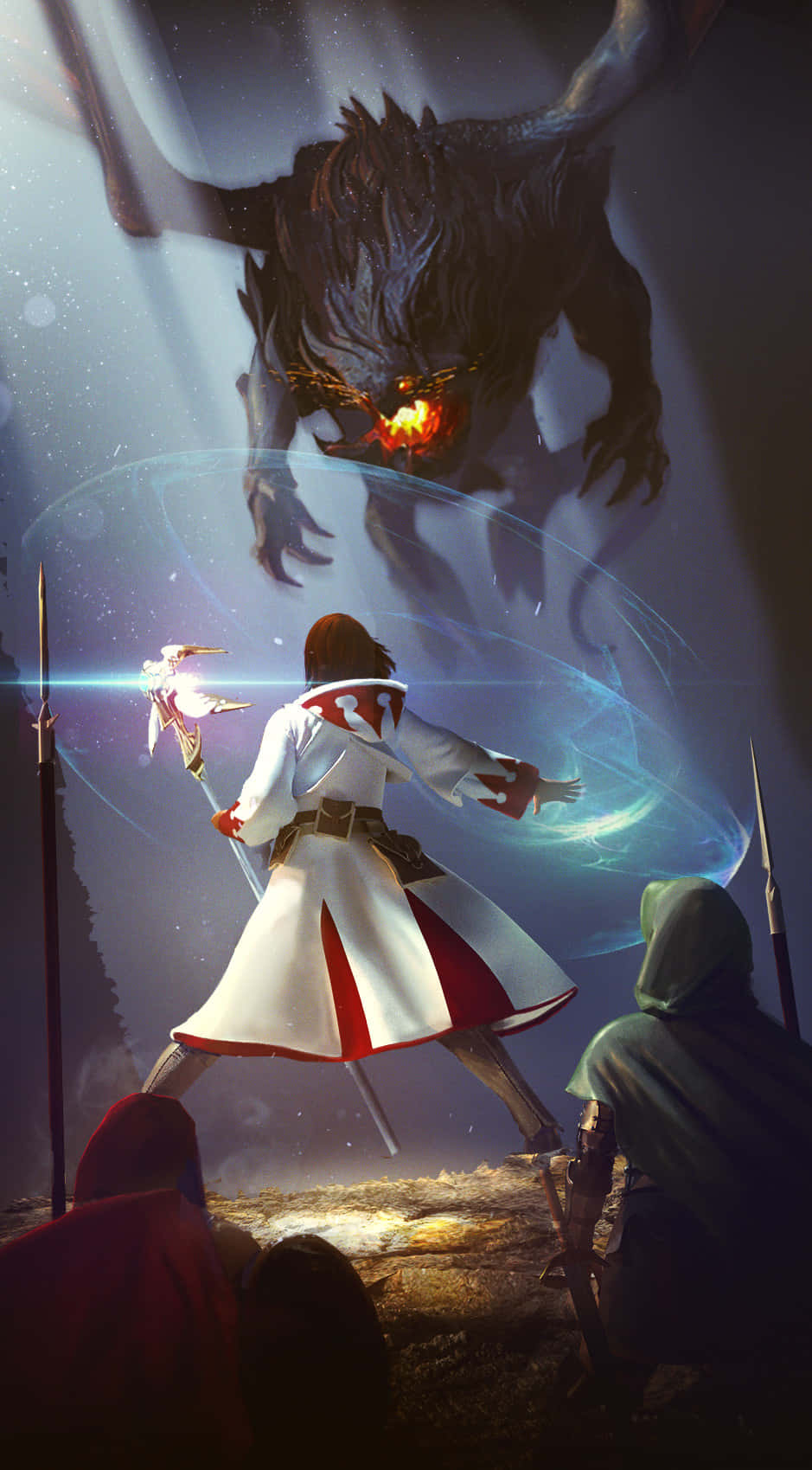 Final Fantasy White Mage Battle Wallpaper