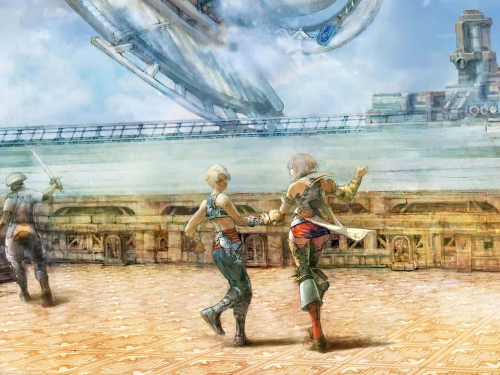 Final Fantasy X I I Airship Battle Scene Wallpaper