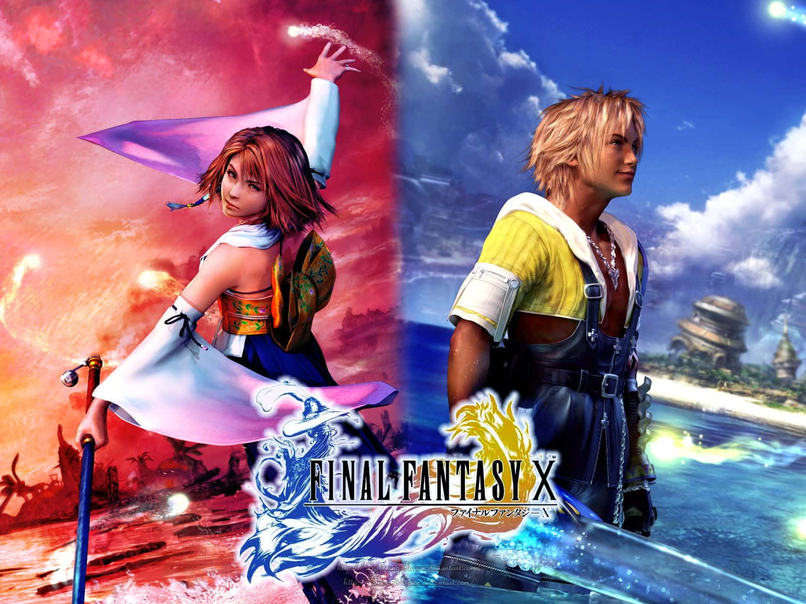 Final Fantasy X Yunaand Tidus Wallpaper