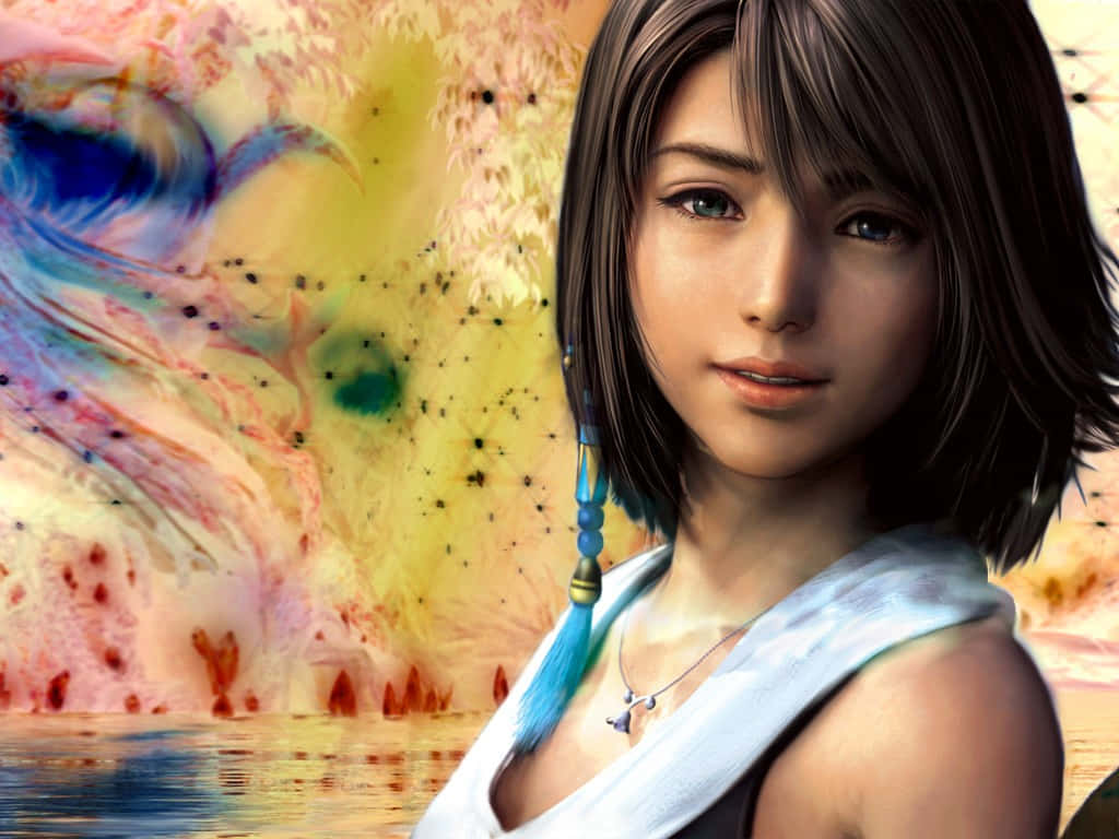 Final Fantasy Yuna Artistic Portrait Wallpaper