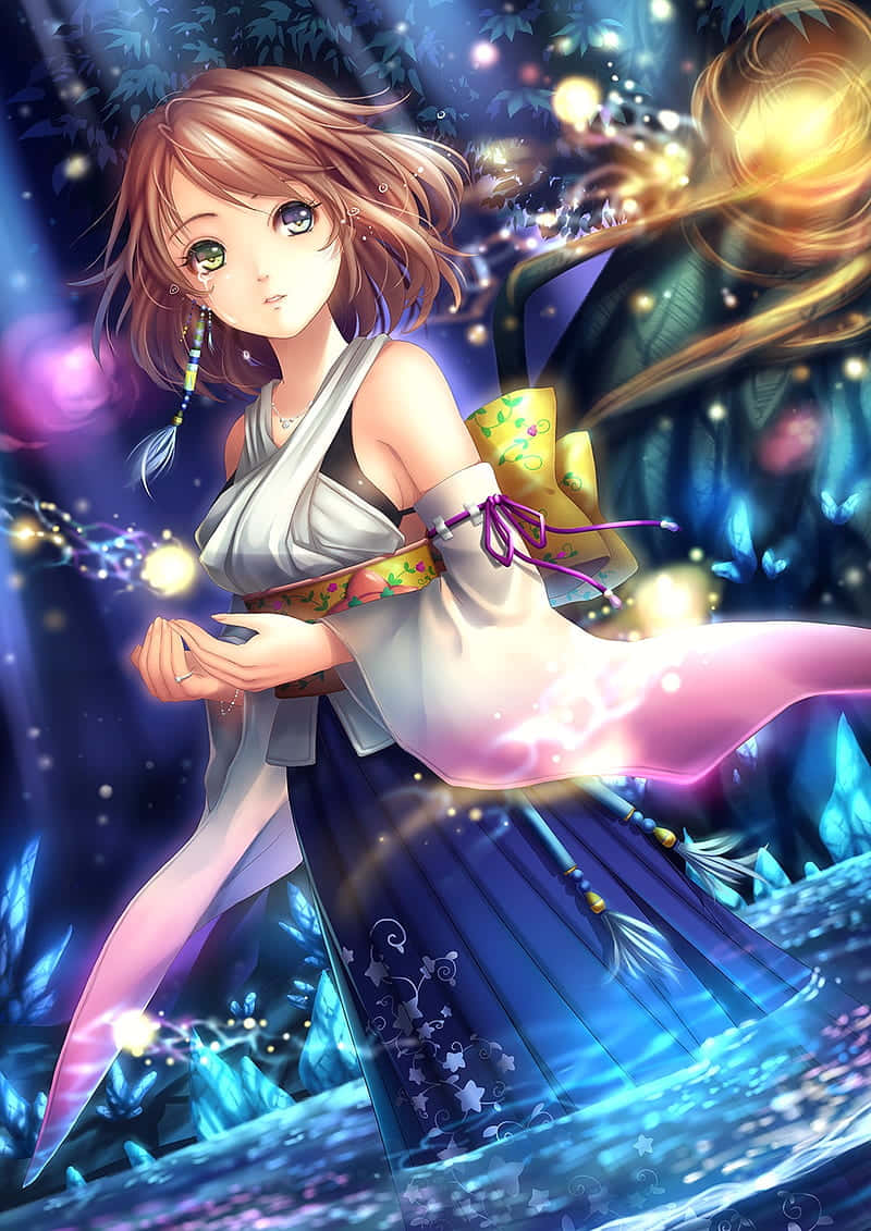 Final Fantasy Yuna Magical Forest Wallpaper