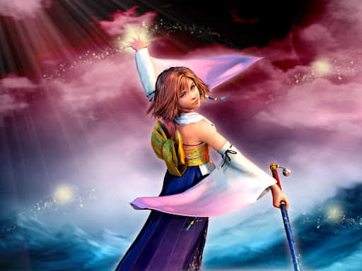 Final Fantasy Yuna Summoning Magic Wallpaper