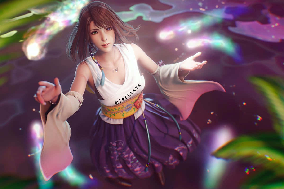 Final Fantasy Yuna Summoning Magic Wallpaper