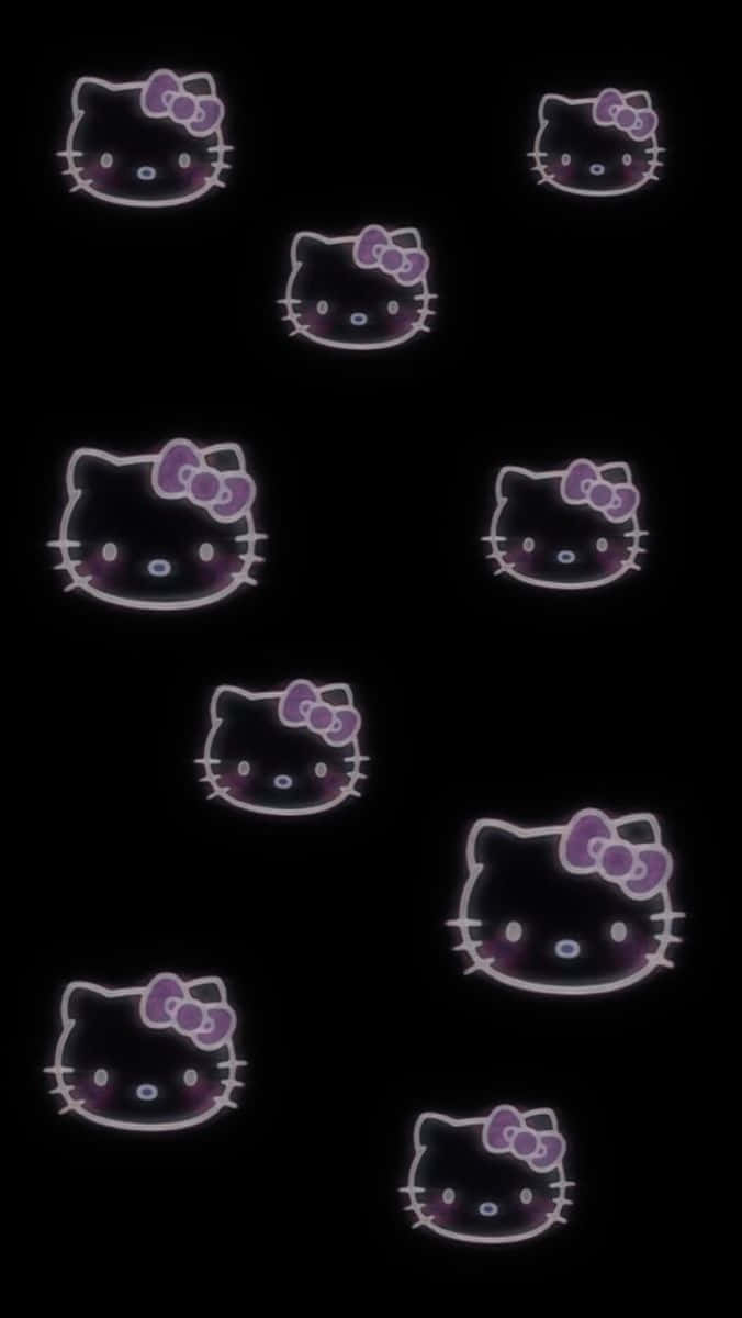 Find Emo Hello Kitty's Dark Side Wallpaper