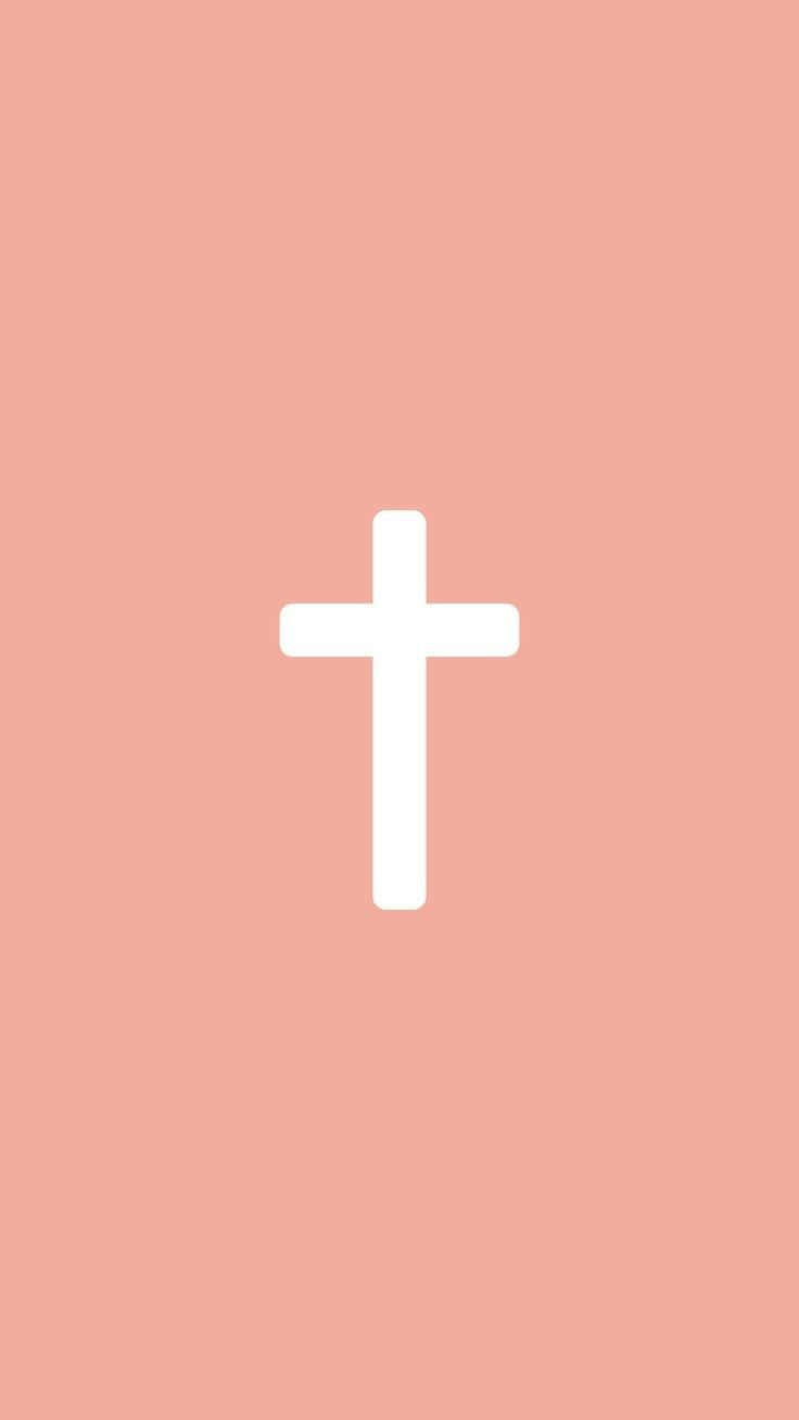 Find Solace And Strength With Pink Cross Wallpaper