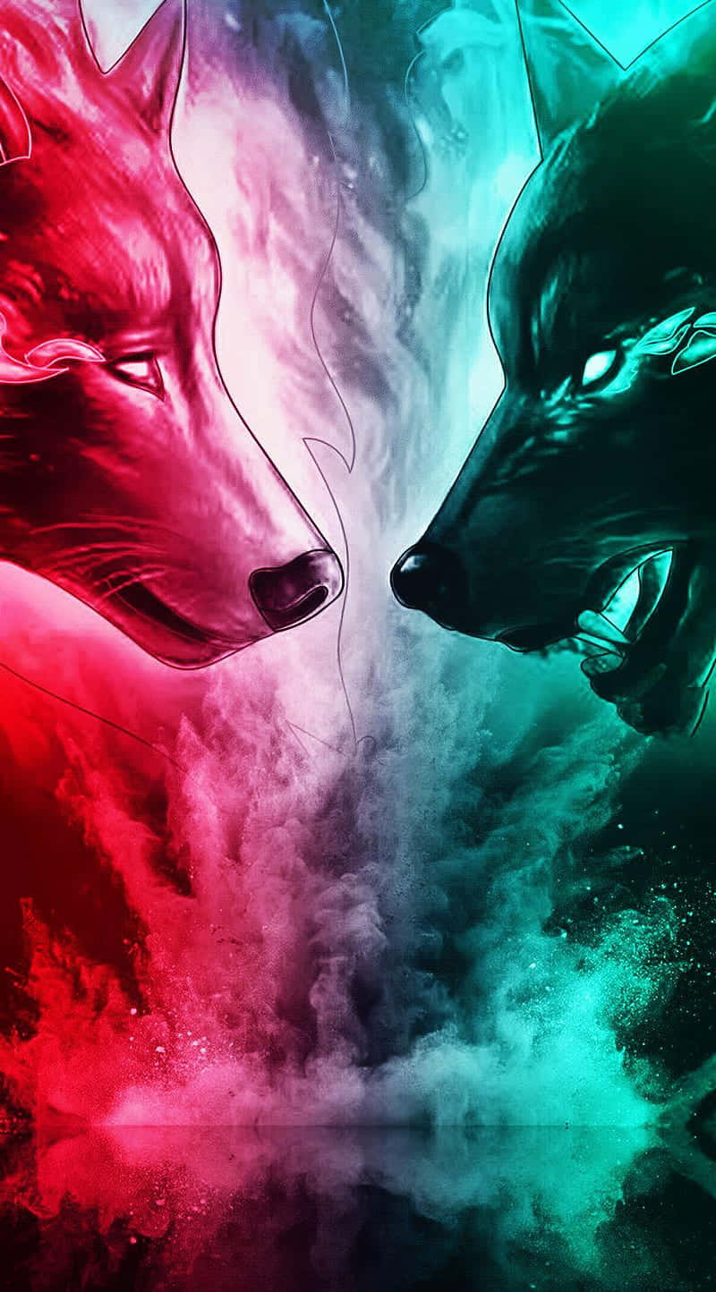 Fire And Ice Wolf Capturing The Beauty Of Nature Wallpaper