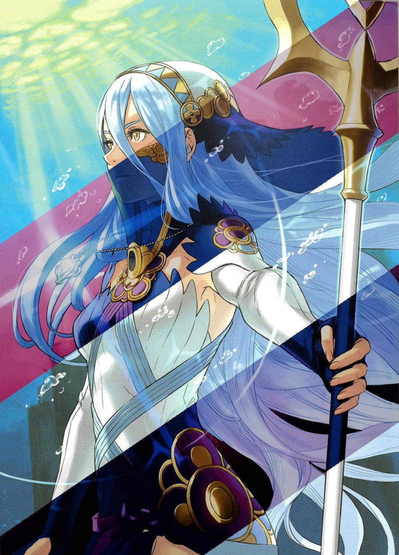 Fire Emblem Warriors Azura Split-screen Outfit Wallpaper