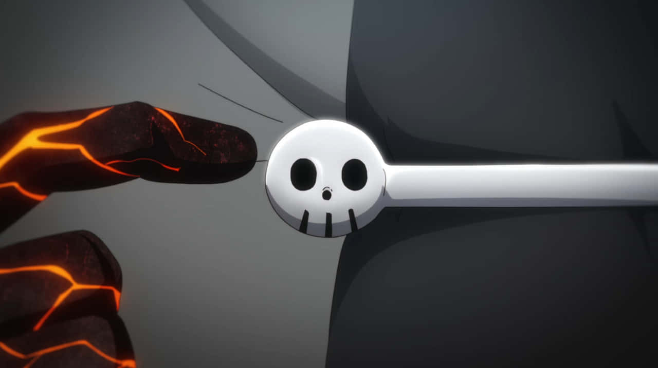 Fire Force Anime Skull Swordand Flaming Hand Wallpaper