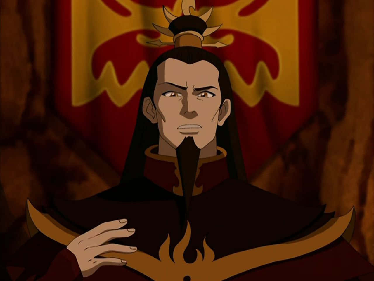 Fire Lord Ozai Throne Room Wallpaper